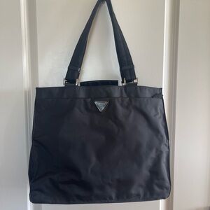 Guess Black Nylon Tote with Logo